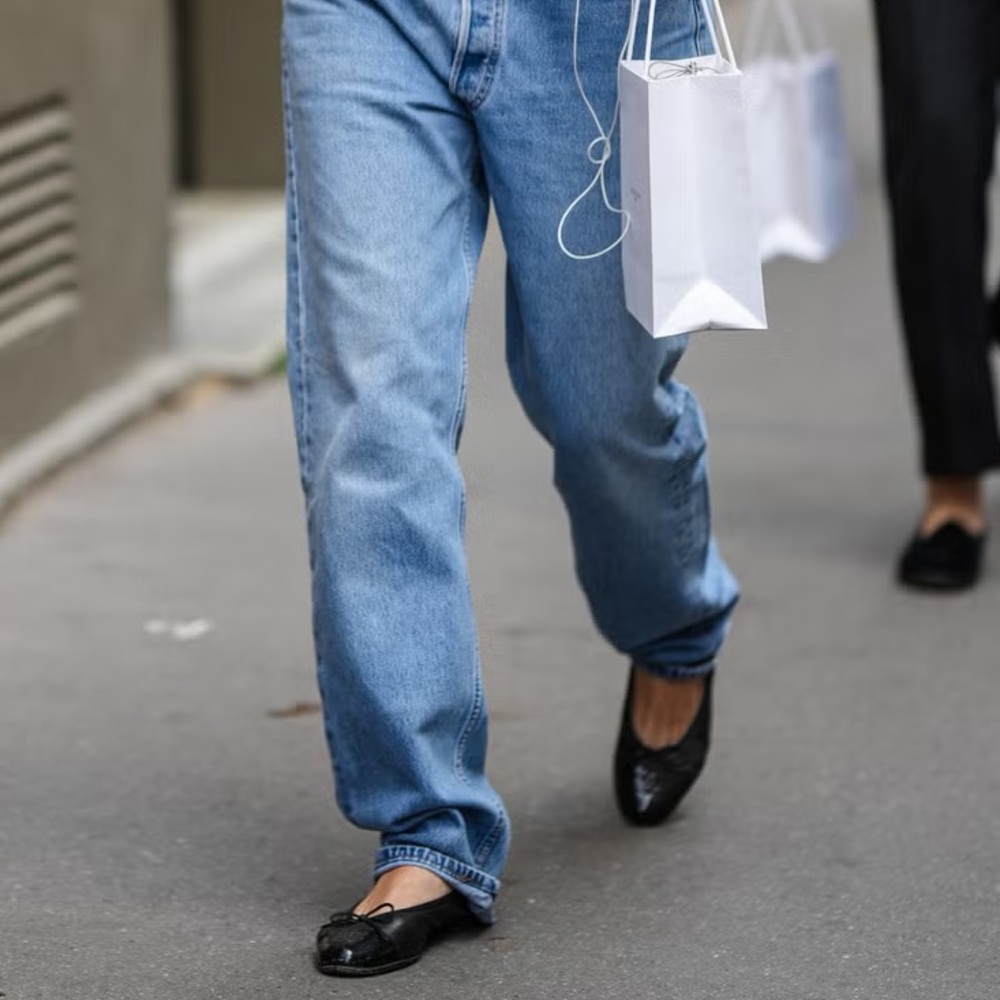Vintage Chanel ballet flats bronze metallic quilted cap toe bow trim 38.5 - Picture 9 of 13